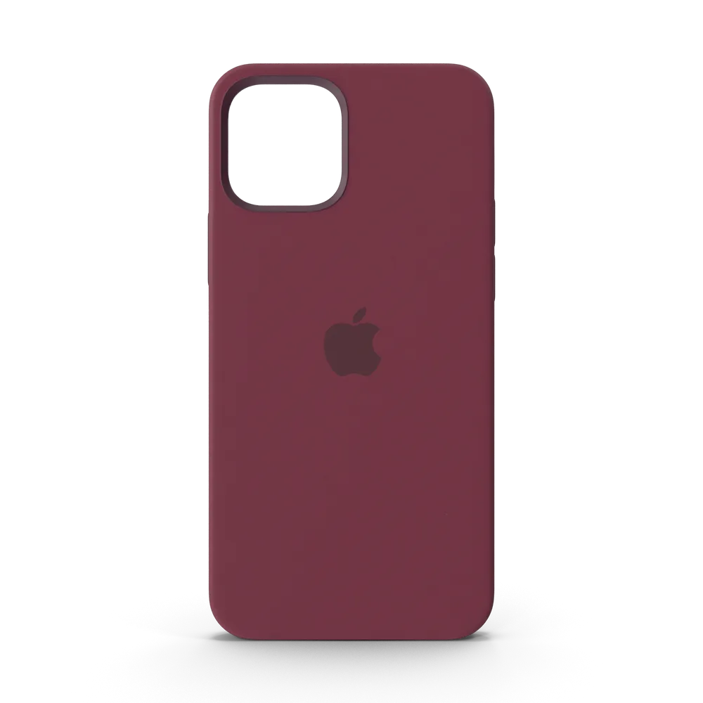 Apple iPhone 12 Silicone Case with MagSafe Plum — illustrative photo