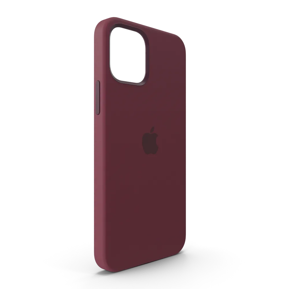 Apple iPhone 12 Silicone Case with MagSafe Plum — illustrative photo