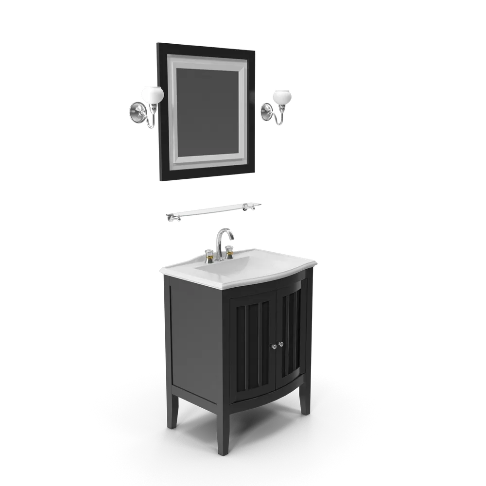 Vanity with mirror — illustrative photo