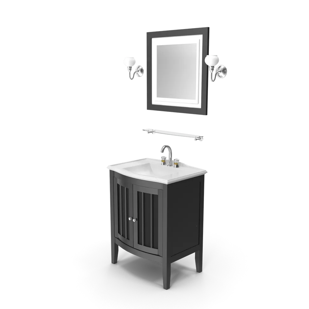 Vanity with mirror — illustrative photo