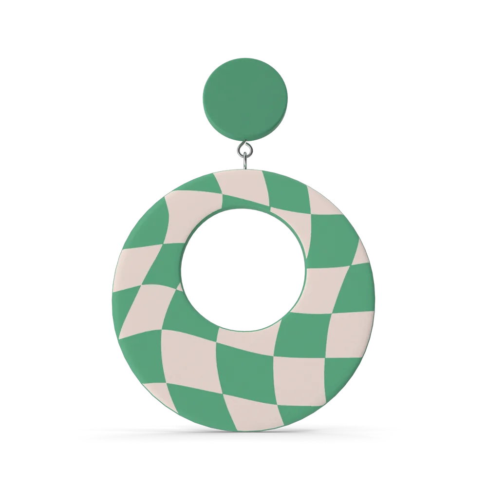 Oval statement earrings — illustrative photo