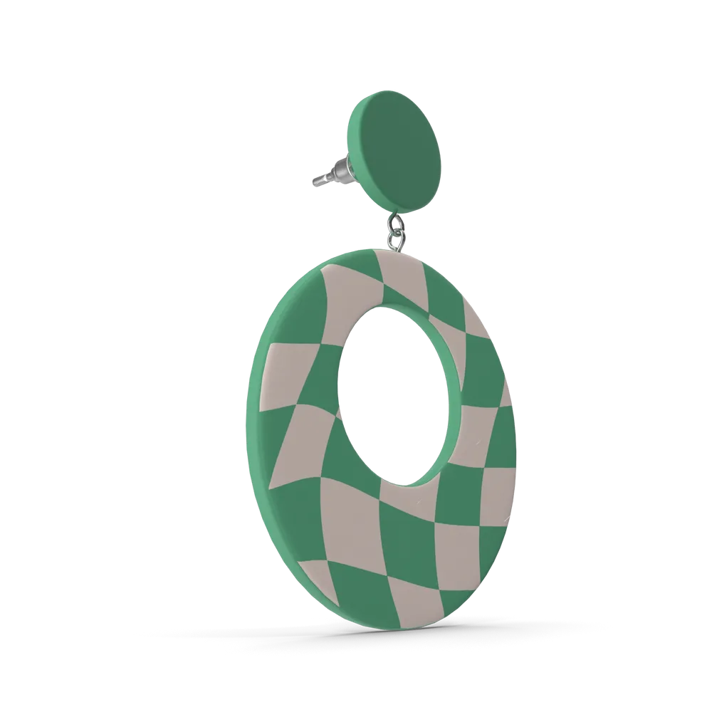 Oval statement earrings — illustrative photo